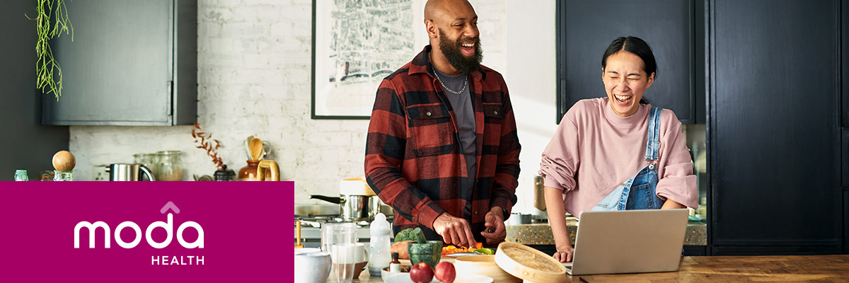 A man and woman cooking