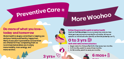 Preventive care = more Woohoo, Follow the preventive path to better health.