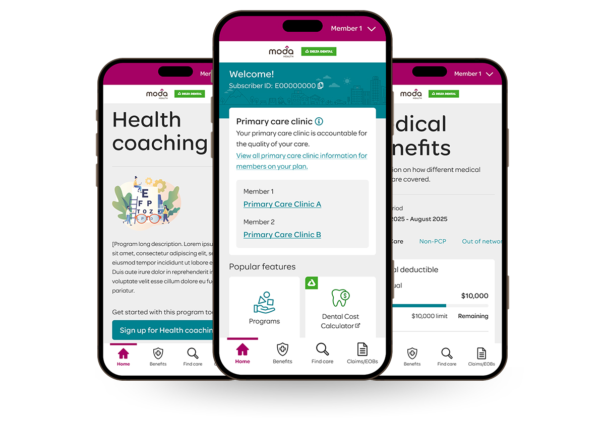 Member dashboard